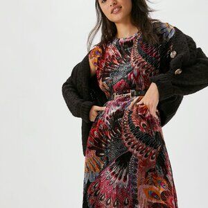 NWT Get Luxe in Anthropologie Velvet Pieces Women  Boho Lined Dress size small